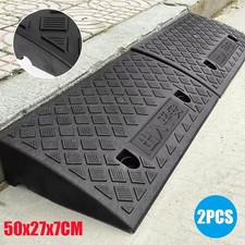 2X 50cm Heavy Duty Rubber Kerb Ramps for HGV Caravans Lorry Car Truck Wheelchair
