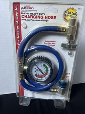 New Acpro Auto Air Conditioning R-134a Charging Hose Wlow Pressure Gauge Kit