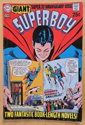 Superboy #156 VG+ (4.5) Giant-Sized! 20th Anniv Issue! DC Comics 6/69