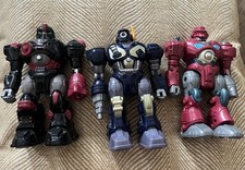 Lot of 3 Large MARS-Style Walking Robot Action Figures – Motorized Toy Robots