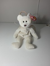 Ty Beanie Babies RARE Brown Nose Halo the Angel Bear Toy
