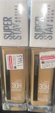 Lot Of 2 Maybelline Super Stay Active Wear Foundation 332 Golden Caramel
