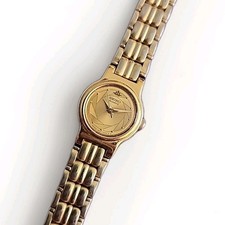 Extremely Rare  Seiko V401-0510 - Vintage Women's Gold Toned Watch  HTF Japan