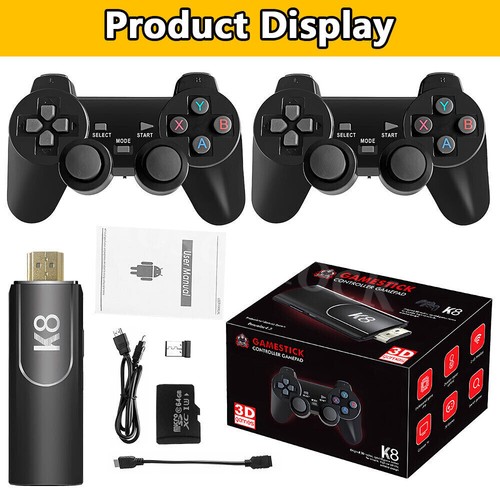 Built-in 64GB 40000+ Video Games 4K HDMI TV Game Stick Console Wireless Gamepad - Picture 5 of 17