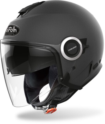 Airoh Jethelm mit Visier ''Helios'' in Anthrazit matt in Größe L, Helm in Grau