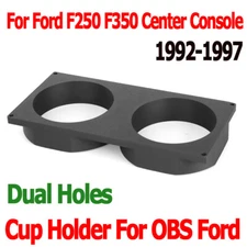 Dual Cup Holder For 1992-97 OBS Ford F250 F350 Center Console Drink Cupholder
