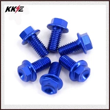 KKE Billet YAMAHA Fork Guard Bolts Screw For YZ125 YZ250 WR250F 450F Blue 6 pcs