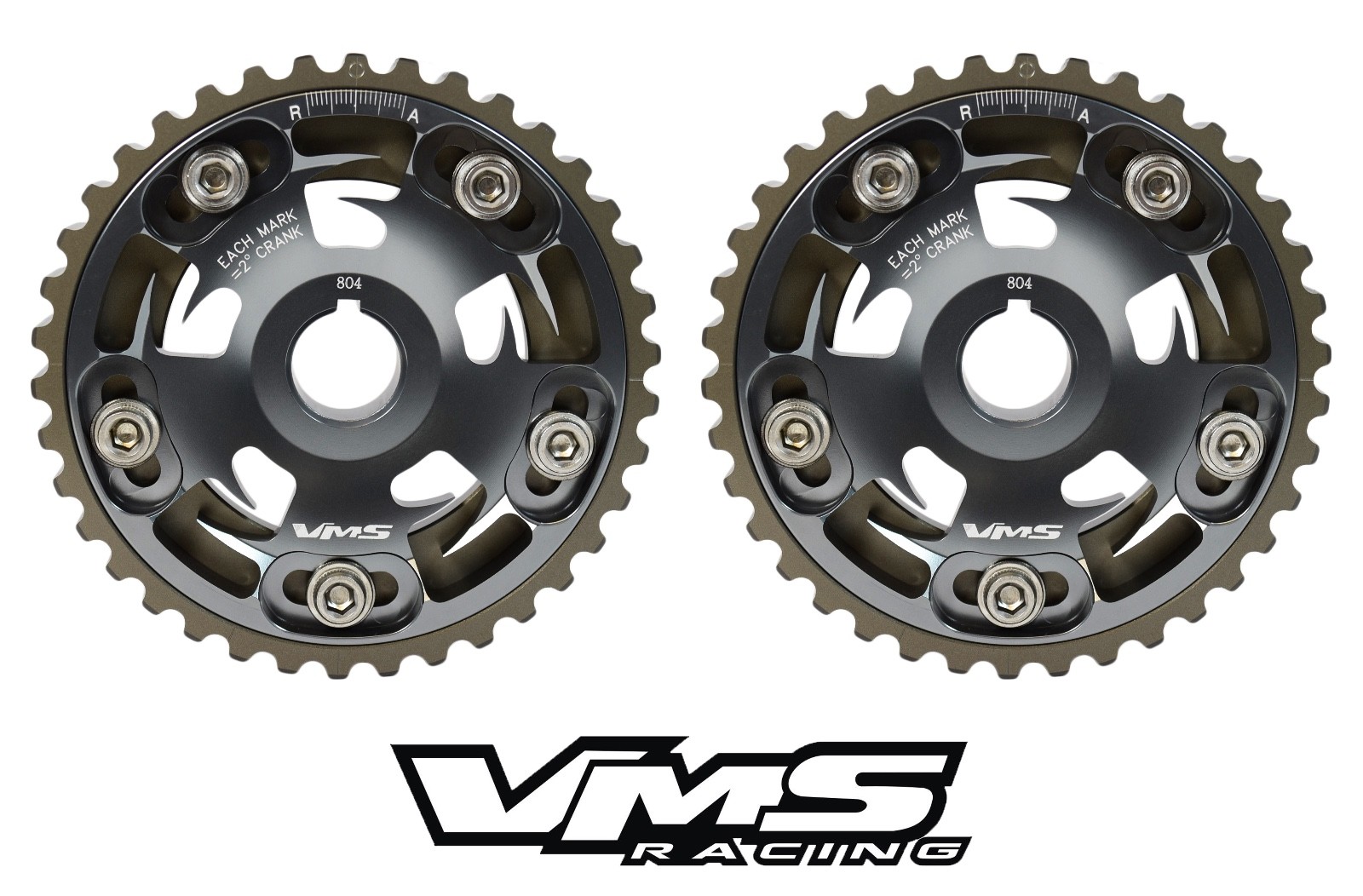 VMS HONDA ACURA B SERIES ENGINES ADJUSTABLE BILLET CAM GEARS PAIR QTY 2 GUNMETAL eBay