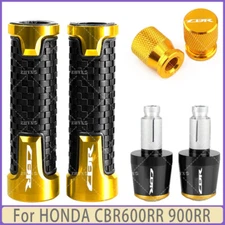 Gold -For HONDA CBR600RR 900RR Motorcycle Handlebar Grips Bar End Cap Tire Valve