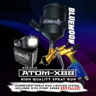 #ad #ad Atom X88 BLUEMOON Spray Gun Low Volume Low Pressure with 1.3 and 1.4 Combo Tip $339.00