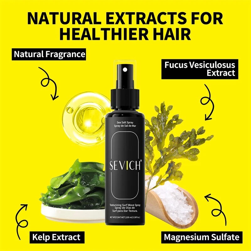 Natural Sea Salt Spray for Hair Men & Women Instant Fluffy Volume Hair Styling