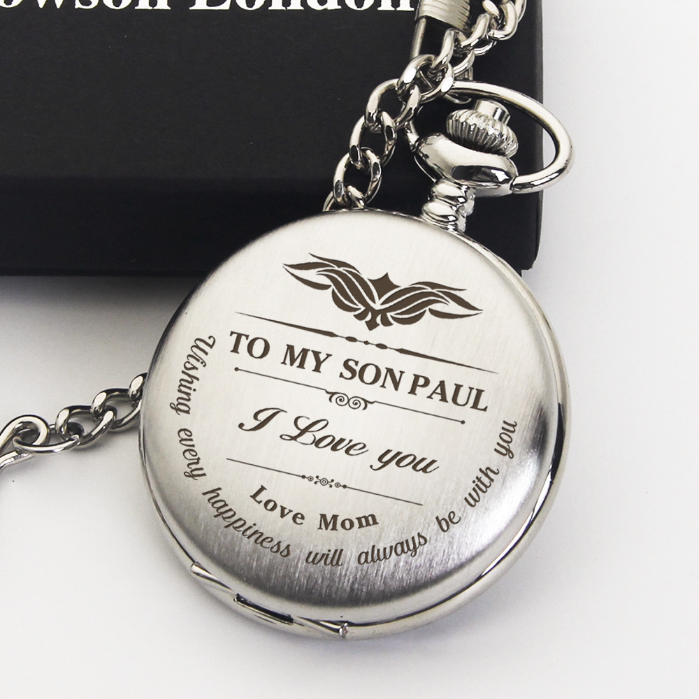 Personalised Pocket Watch To My Son Husband Dad Uncle Birthday Father's