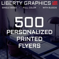 500 Custom Printed Flyers -- Single Sided -- 8.5" x 11" -- Color Copies Printing