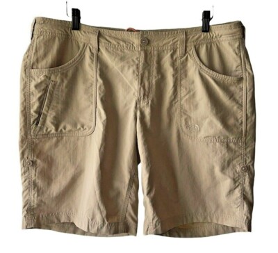 The North Face Women's Size 16 Horizon II Roll Tab Shorts In Dune Beige - New