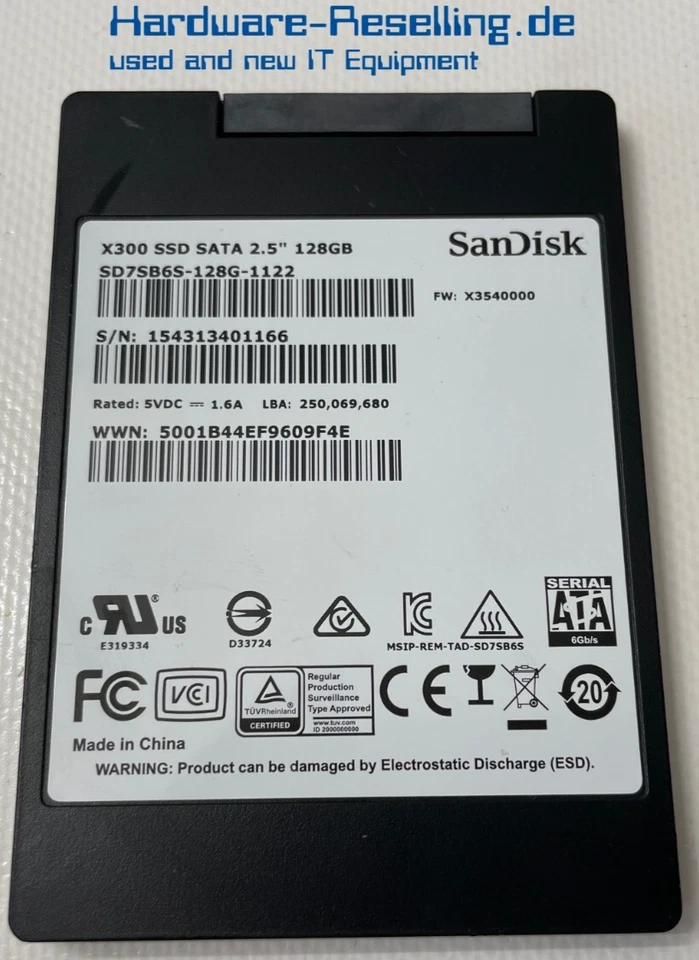 SanDisk X300 128GB 2,5" SSD SATA III 6G SD7SB6S-128G-1122