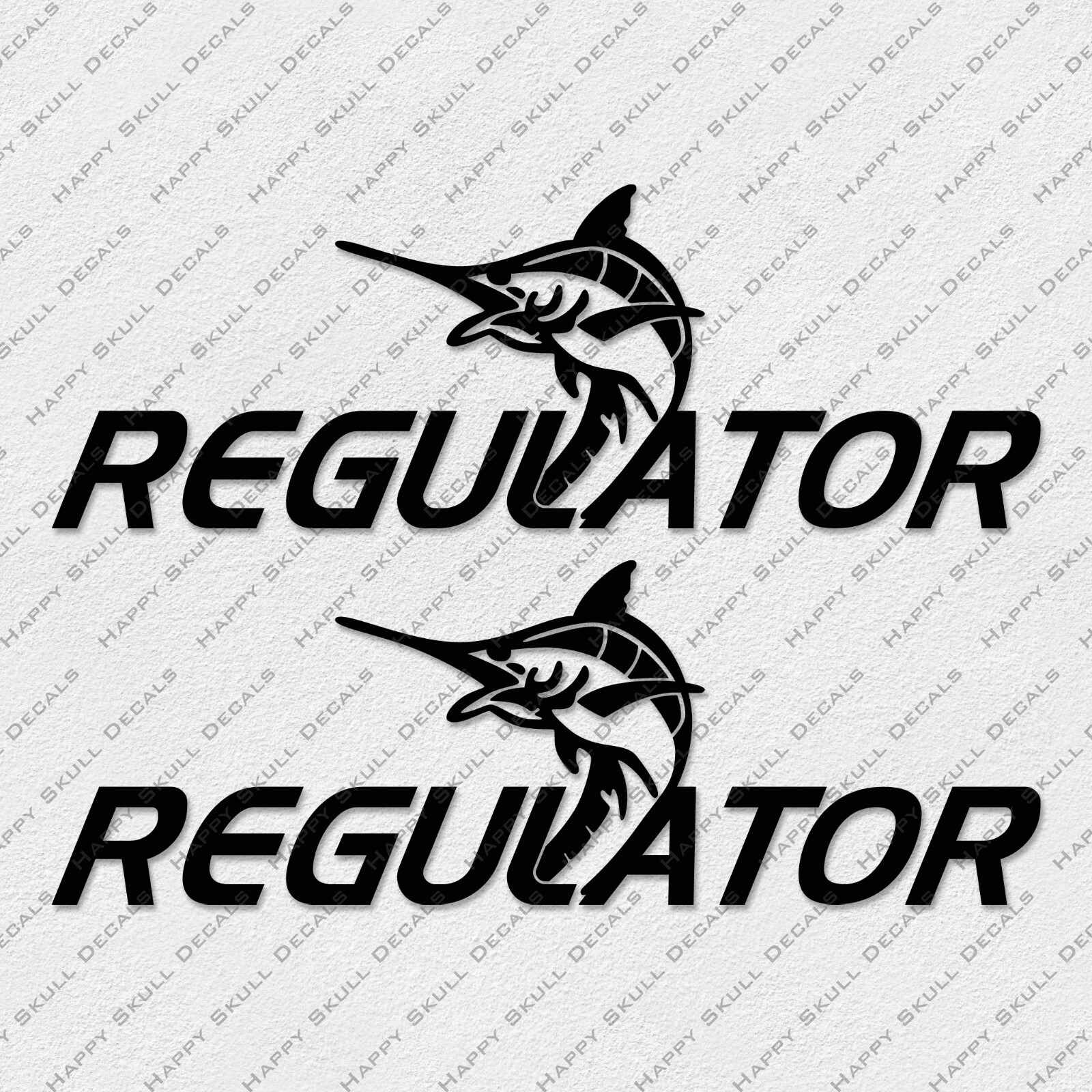 REGULATOR BOAT LOGO DECALS STICKERS Set of 2 24" LONG eBay
