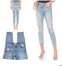 Agolde Sophie High Rise Skinny Crop Jeans Size 28 In Breakout Distressed
