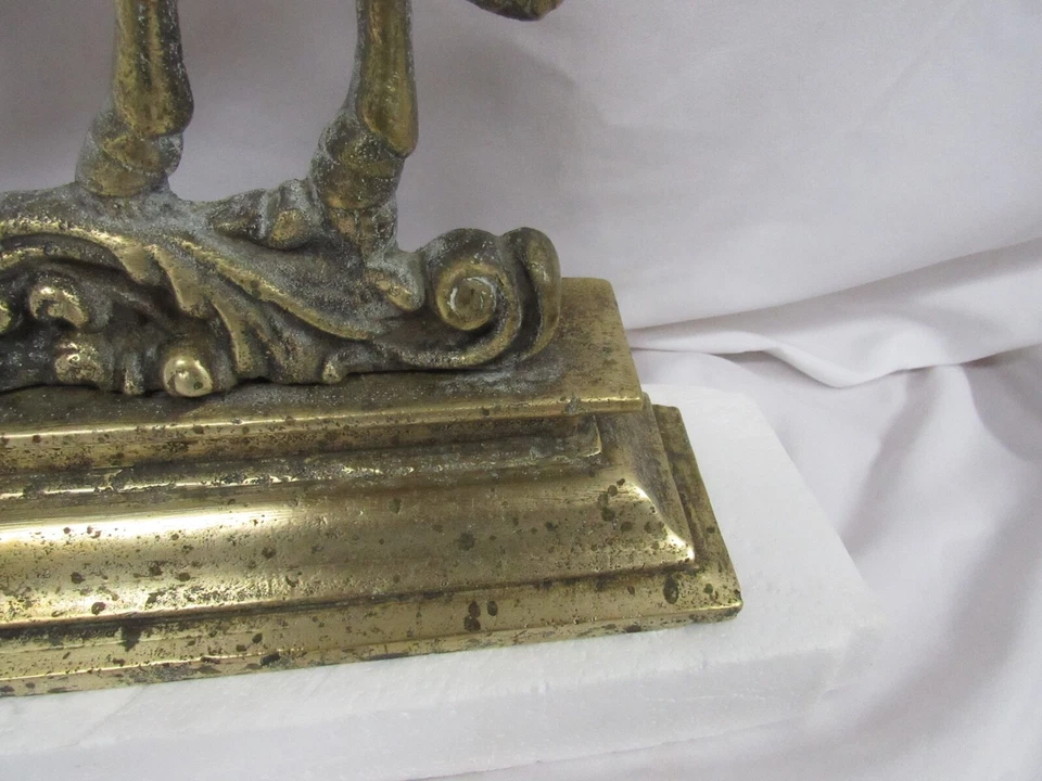 De colección Metal Fundido Latón Caballo Puerta Pedestal Doma Ecuestre Ramping Foto 3 de 4