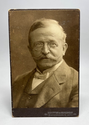 1906 Antique German Piano Composer Eduard Reuss Cabinet Real Photo Photograph