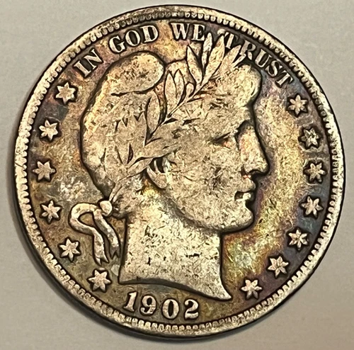 1902-S Barber Half Dollar - Nicely Circulated 50C; Nice VG+/F; R017