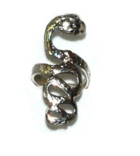 Sterling Silver Wide Detailed Snake Ring