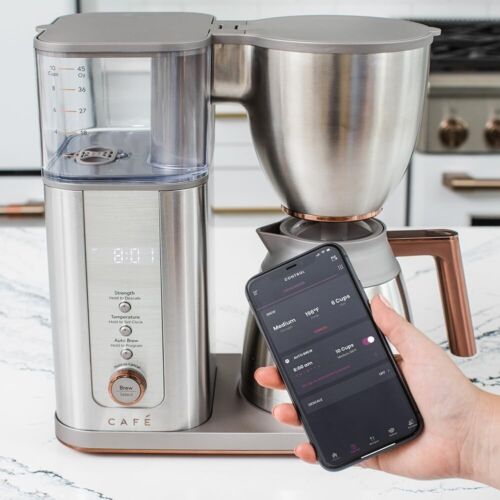 Voice-Controlled 10-Cup Stainless Steel Coffee Maker - Perfect for Smart Homes - Picture 7 of 8