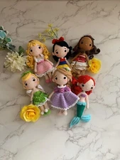 Disney Princess Crochet Doll Toys for Kids, Handmade Cute Princess *CHOOSE*