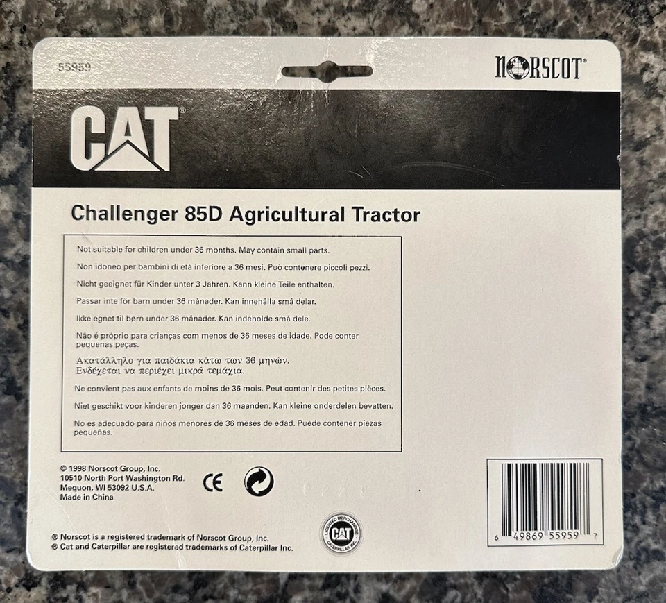 1/64 CAT Norscot Challenger 85D Agricultural Tractor Die Cast Metal 55959 New - Image 2 of 2