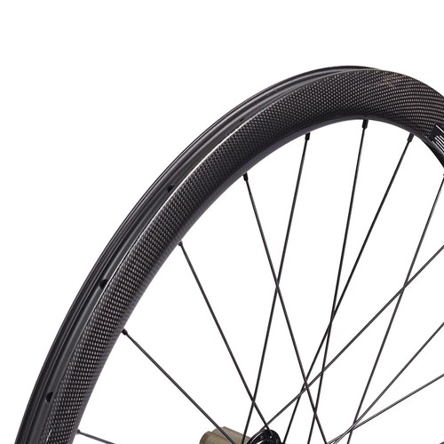 700c Cyclocross Road Bike Carbon Fiber Wheelset Tubeless 38x25mm Center Lock Hub - Picture 2 of 13