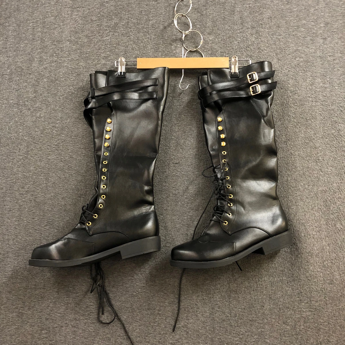 Drawstring knee high boots sale