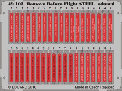 Eduard Accessories 49103 - 1:48 Remove Before Flight Steel - Ätzsatz - Neu