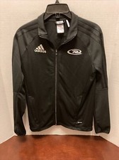 Adidas Climalite Full Zip Warm Up Jacket Boy  s Kids Size Large L Black
