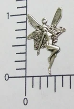 17114        3 Pc  Matte Silver Oxidized Fairy Charm Jewelry Finding