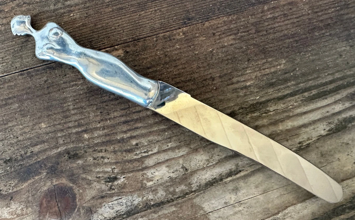 Serrated Table Knife Woman Lady CaRRol BoYes South Africa Stainless Pewter 9 1/4