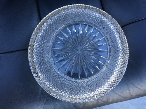 Rare 9.5” BOHEMIAN FRUIT BOWL CZECH MOSER ENGRAVED CUT TO CLEAR GOLD Hobnail 🎁 - Picture 5 of 10