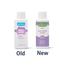 Medline Remedy Baby Nourishing Lotion, Powder Scent, 2 oz, 2 pk