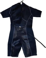 Phantom Aquatics Marine Shorty Back Zip Wetsuit Mens Large Black Never Worn!