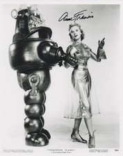 ANNE FRANCIS signed FORBIDDEN PLANET 8x10 w/ coa ROBBY THE ROBOT & ALTA PORTRAIT