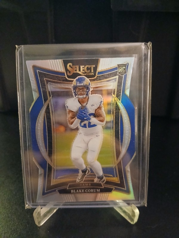 2024 Panini Select - Concourse Blake Corum #9 Silver Prizm Die-Cut (RC)