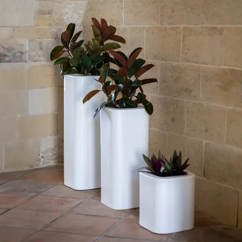 Vaso per piante in resina con viso carino, per bere caffè, fioriere succulente con foro di drenaggio, decorazione per interni ed esterni (arancione) | Leroy Merlin