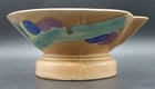 Roseville Pottery Futura Bowl Pleated Edge Vibrant Colors 9" x 3.5" UNMARKED