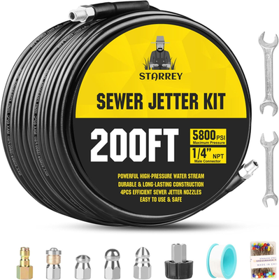 #ad #ad Pressure Washer Drain Jetter – Sewer Jetter Kit for Pressure Washer 200Ft 1 4 In $171.32