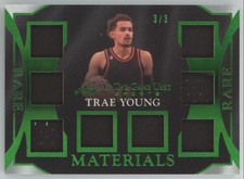 2025-26 Leaf In the Game Used RARE Materials GREEN Trae Young Patch 3/3 #RM-29