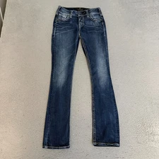Silver Jeans Co Womens Size 27 x 32 Blue Suki Straight