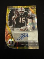 Jaelan Phillips [Gold Prizm] #DPA-JAE 2021 Panini Prizm Draft Picks Autographs