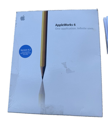 Vintage Apple AppleWorks 6 Software Mac OS v6.2 Box CD Disc Manuals Suite