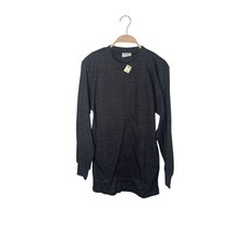 Vintage Duckwall Alco charcoal black long sleeve thermal underwear shirt Large