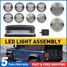 12X Deluxe Smoke Complete Led Light Upgrade Kit Lamp For Land Rover Defender 90