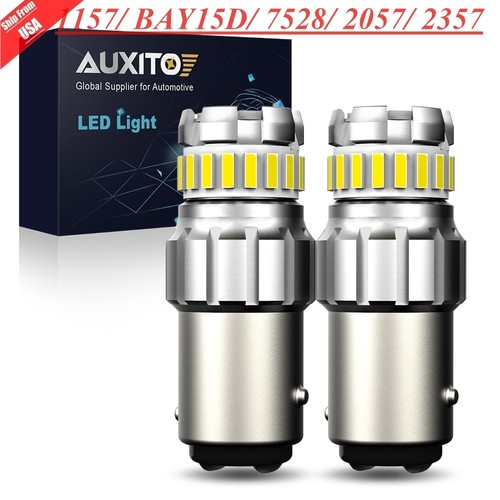 AUXITO White 1157 BAY15D 23-LED Tail Stop Brake Reverse Turn Signal Light Bulbs