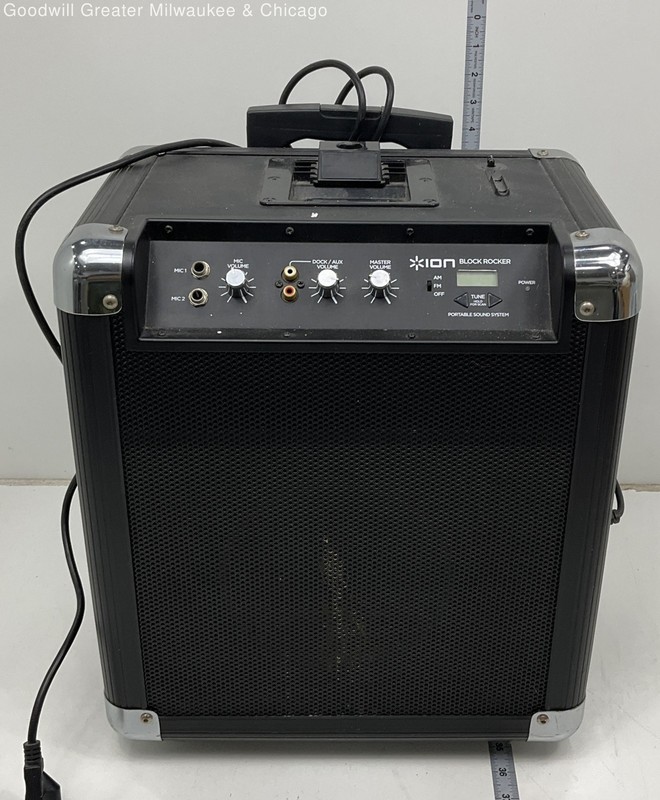 ION Block Rocker Black Portable PA Speaker System Model BR60 Home Audio